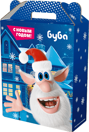 Сладкий новогодний подарок «Буба», Картон, 900 гр.